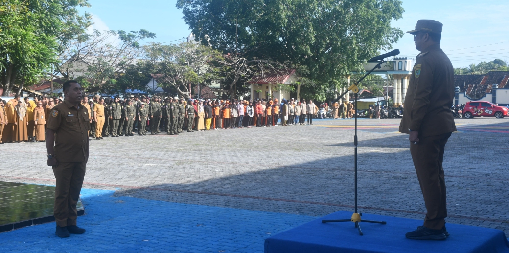 Pemkot Tual Gelar Apel Akbar Dalam Rangka Menjaga Netralitas ASN Pemerintah Kota Tual Pada Pilkada Serentak 2024